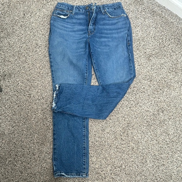 Good American blue straight jeans g o indigo denim ankle size 26 - Picture 4 of 10